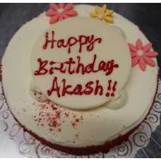 Birthday Cake Red Velvet With Plaque (6 inch serving 4-8)
